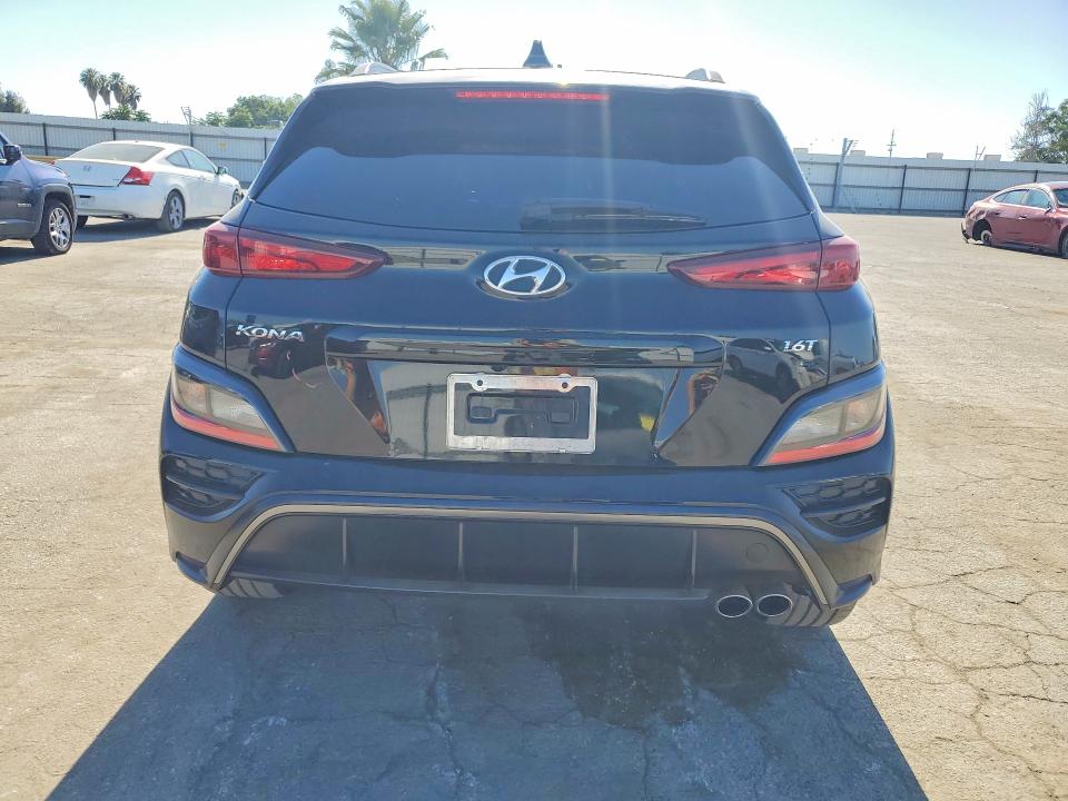 2022 Hyundai Kona VIN KM8K33A39NU870707 COPART salvage auction — FRONT END, Ca - Salvage Certificate, sold $4,450 on 2026-07-06 (photo 6)