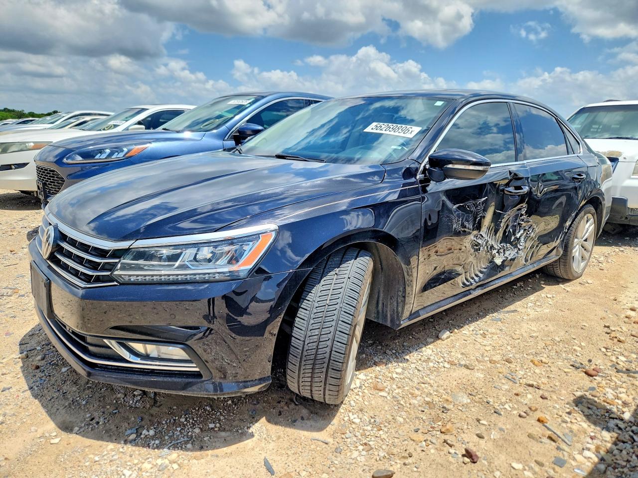 2018 Volkswagen Passat VIN 1VWBA7A39JC006772 COPART salvage auction — Side, TX - SALVAGE VEHICLE TITLE, sold $3,050 on 2026-07-09 (photo 1)