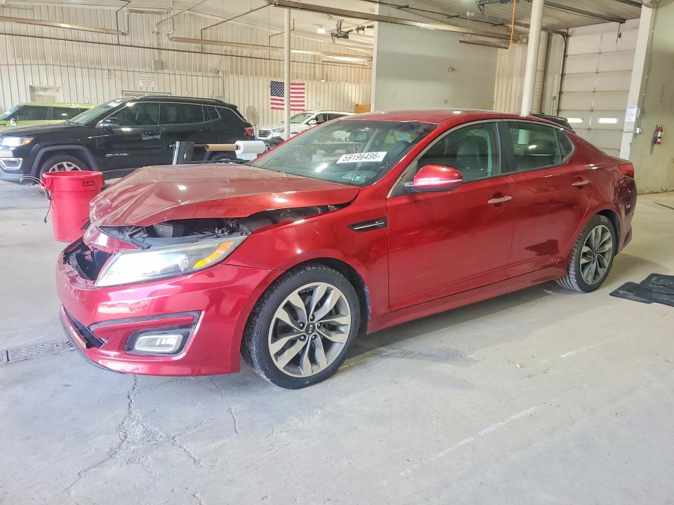 2014 Kia Optima VIN 5XXGR4A75EG268409 COPART salvage auction — FRONT END, Pa - Certificate Of Salvage, sold $550 on 2026-07-16 (photo 1)