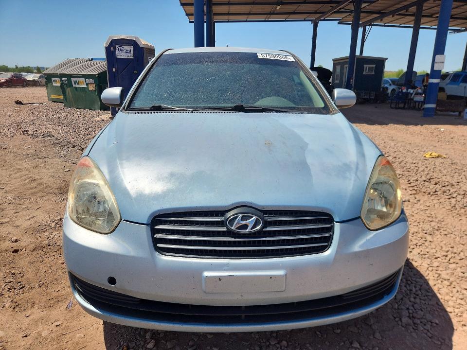 2010 Hyundai Accent VIN KMHCN4AC1AU486435 COPART salvage auction — REAR END, Az - Cert Of Title - Salvage, sold $875 on 2026-07-14 (photo 5)