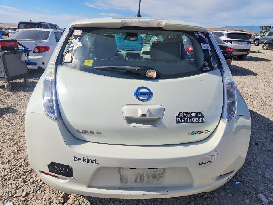 2012 Nissan Leaf VIN JN1AZ0CP9CT027044 COPART salvage auction — FRONT END, UT - SALVAGE CERTIFICATE, sold $150 on 2026-07-28 (photo 6)