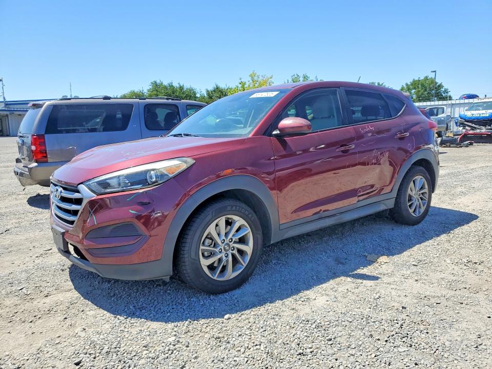 2017 Hyundai Tucson VIN KM8J23A40HU496404 COPART salvage auction — FRONT END, Ca - Salvage Certificate, sold $1,600 on 2026-07-14 (photo 1)