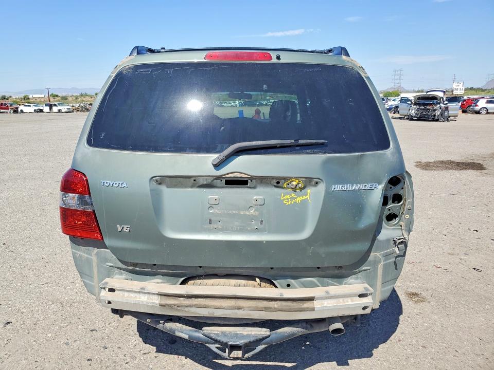 2005 Toyota Highlander VIN JTEDP21A550084416 COPART salvage auction — REAR END, Az - Cert Of Title - Salvage, sold $875 on 2026-07-17 (photo 6)