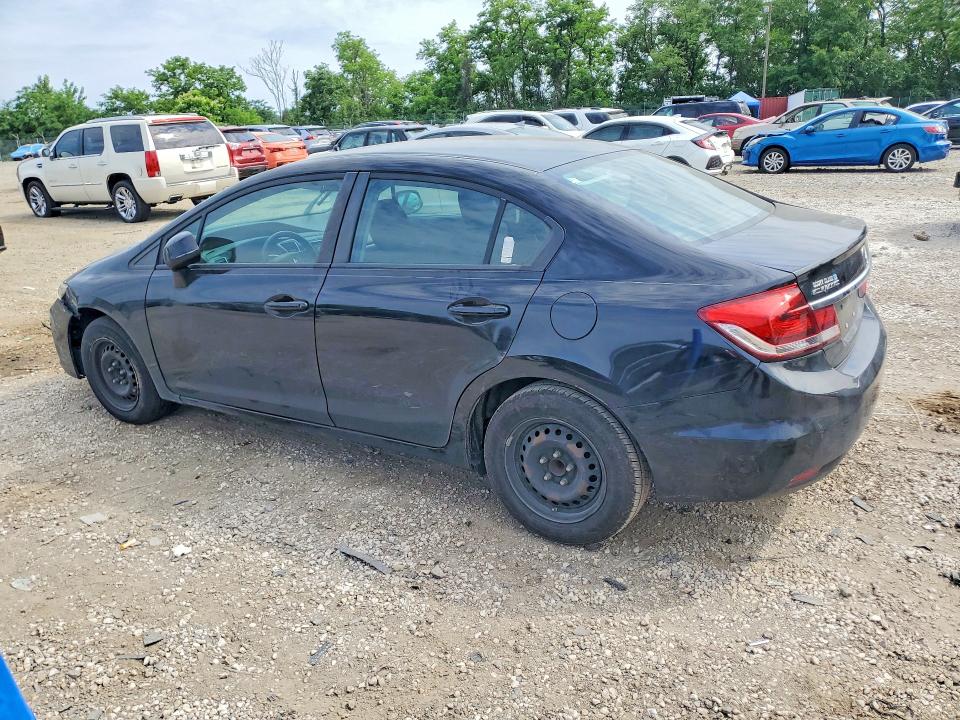 2013 Honda Civic VIN 2HGFB2F57DH591854 COPART salvage auction — FRONT END, Md - Cert Of Salvage > 75% Damage, sold $125 on 2026-07-23 (photo 2)