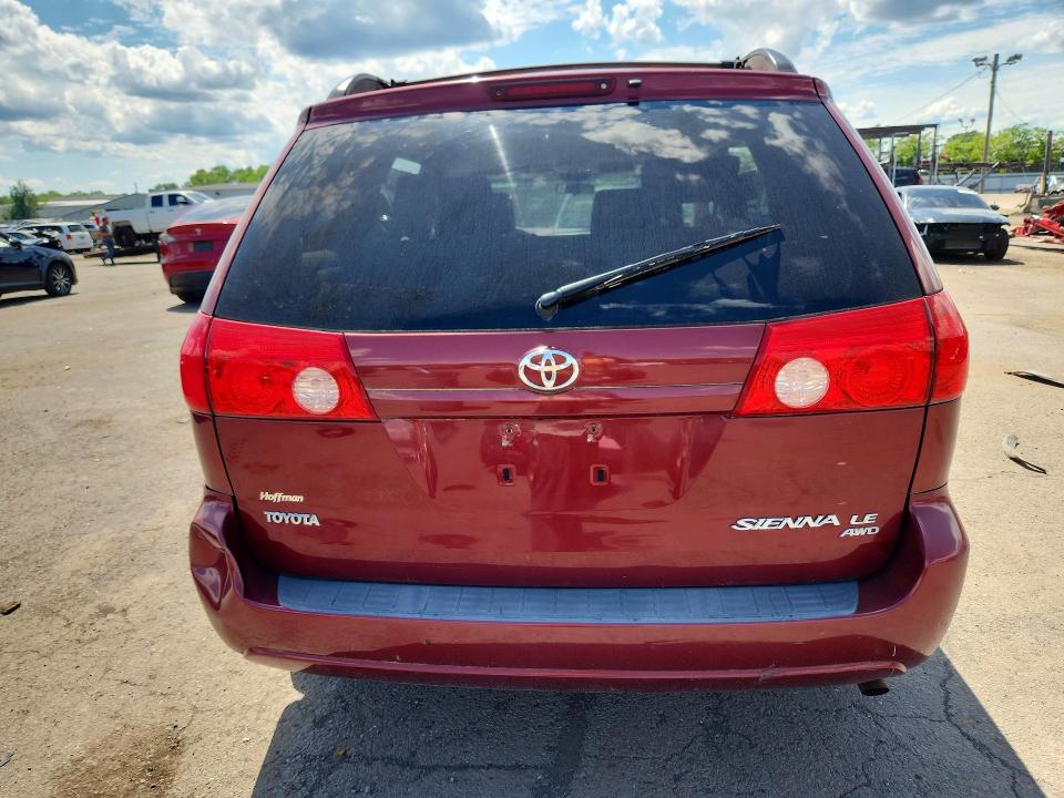 2010 Toyota Sienna VIN 5TDJK4CC5AS029522 COPART salvage auction — FRONT END, CT - CERT OF TITLE-SALVAGE, sold $1,650 on 2026-07-14 (photo 6)