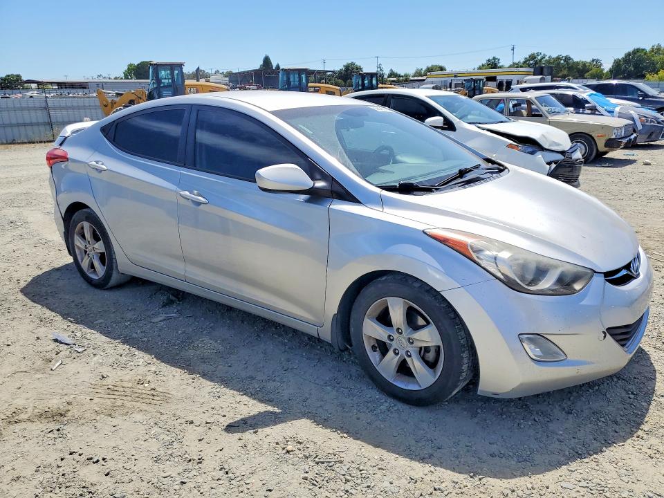 2013 Hyundai Elantra VIN KMHDH4AE4DU955907 COPART salvage auction — REAR END, Ca - Salvage Certificate, sold $1,300 on 2026-07-07 (photo 4)