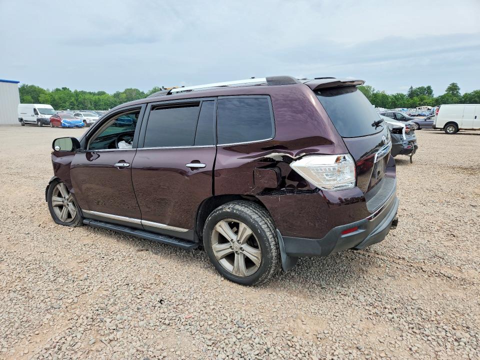 2012 Toyota Highlander VIN 5TDDK3EHXCS133507 COPART salvage auction — FRONT END, Ny - Mv-907A Salvage Certificate, sold $450 on 2026-07-13 (photo 2)