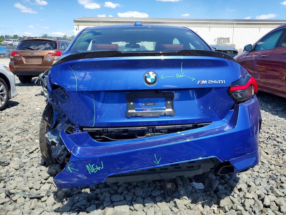 2025 BMW M2 VIN 3MW43CM07S8F54887 COPART salvage auction — REAR END, Tn - Salvage Certificate, sold $17,900 on 2026-07-22 (photo 6)