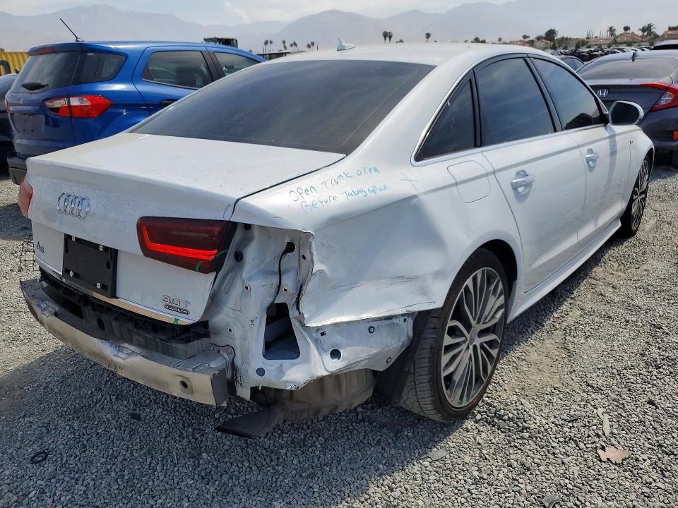 2017 Audi A6 VIN WAUH2AFC2HN006611 COPART salvage auction — REAR END, Ca - Salvage Certificate, sold $5,300 on 2026-07-22 (photo 3)