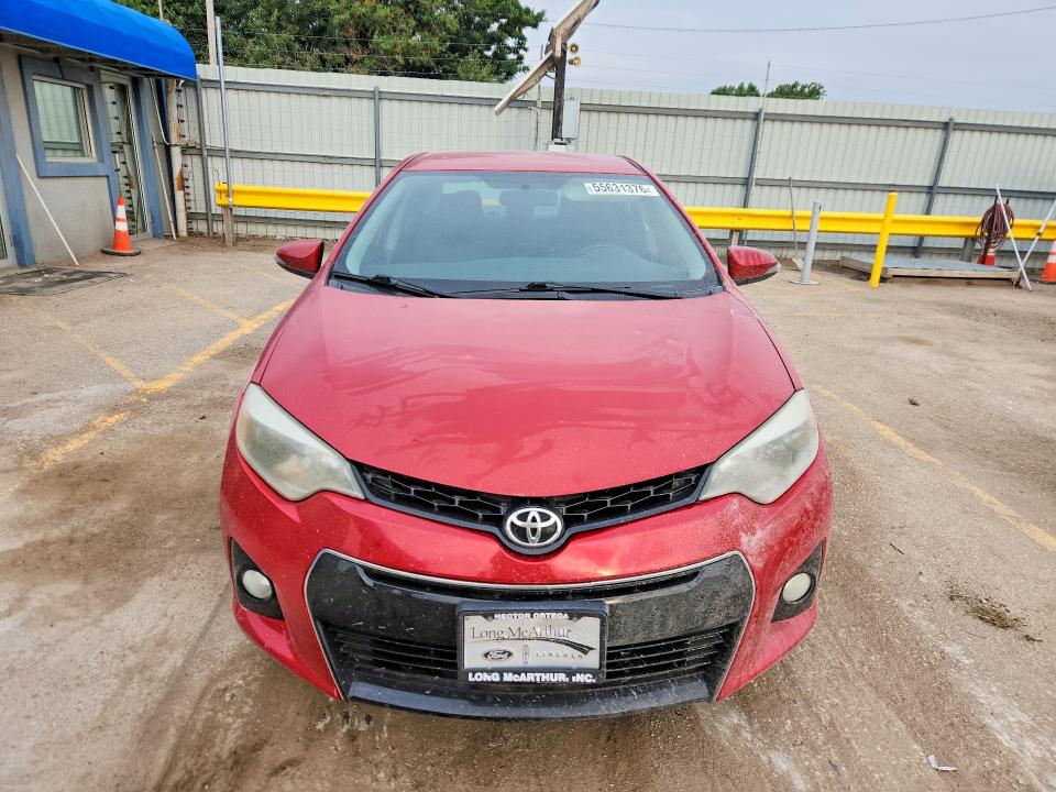 2014 Toyota Corolla VIN 5YFBURHE0EP023986 COPART salvage auction — HAIL, Ks - Cert Of Title-Salvage, sold $2,700 on 2026-07-08 (photo 5)