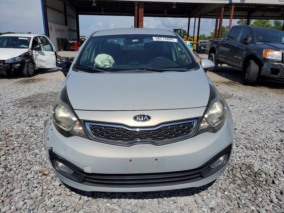 2012 Kia Rio VIN KNADN4A39C6090184 COPART salvage auction — FRONT END, Fl - Cert Of Title Slvg Rebuildable, sold $525 on 2026-07-10 (photo 5)