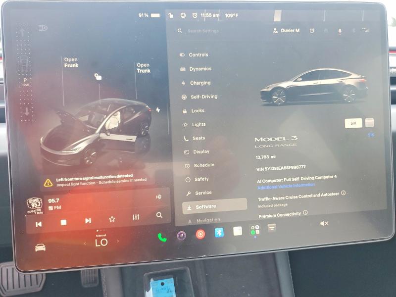 2025 Tesla Model 3 VIN 5YJ3E1EA6SF998777 COPART salvage auction — DAMAGE HISTORY, Ga - Cert Of Title-Salvage (P), sold $15,000 on 2026-07-27 (photo 9)