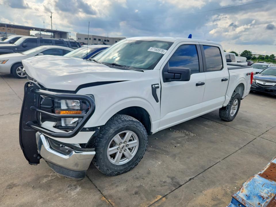 2023 Ford F-150 VIN 1FTFW1E51PKD21076 COPART salvage auction — FRONT END, Tx - Salvage Vehicle Title, sold $9,900 on 2026-07-02 (photo 1)