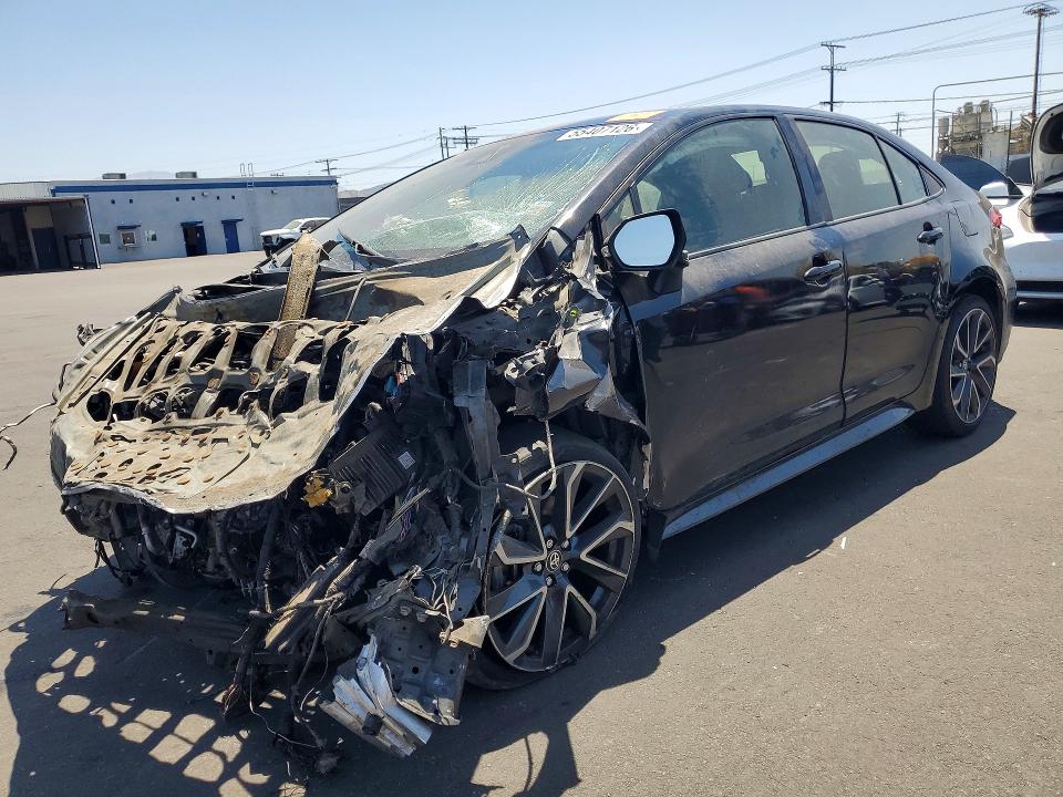 2020 Toyota Corolla VIN JTDS4RCE8LJ052077 COPART salvage auction — FRONT END, Ca - Salvage Certificate, sold $1,050 on 2026-07-06 (photo 1)