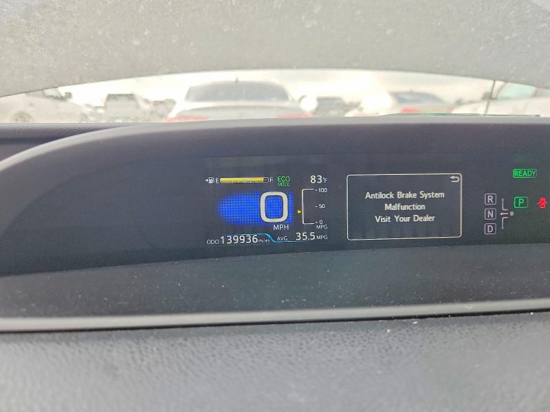 2016 Toyota Prius VIN JTDKBRFU1G3002057 COPART salvage auction — FRONT END, Tx - Salvage Vehicle Title, sold $10 on 2026-07-30 (photo 9)