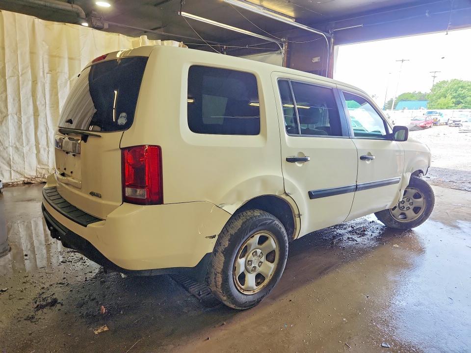 2013 Honda Pilot VIN 5FNYF4H29DB055679 COPART salvage auction — FRONT END, PA - CERTIFICATE OF SALVAGE, sold $225 on 2026-07-02 (photo 3)