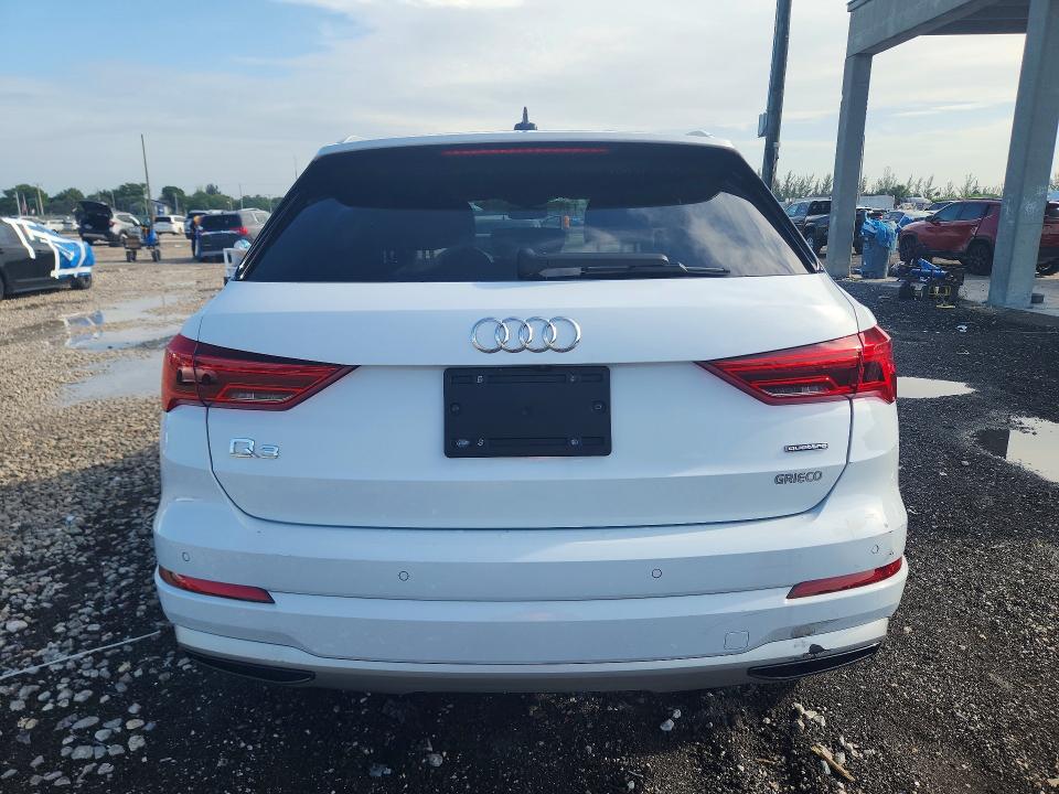2021 Audi Q3 VIN WA1AUCF35M1123167 COPART salvage auction — FRONT END, Fl - Certificate Of Destruction, sold $30 on 2026-07-30 (photo 6)