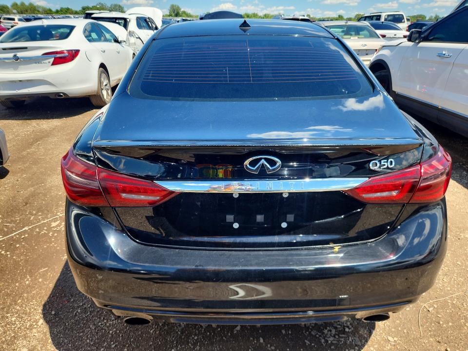 2018 Infiniti Q50 VIN JN1EV7AR6JM433316 COPART salvage auction — SIDE, Il - Salvage Certificate, sold $4,500 on 2026-07-23 (photo 6)