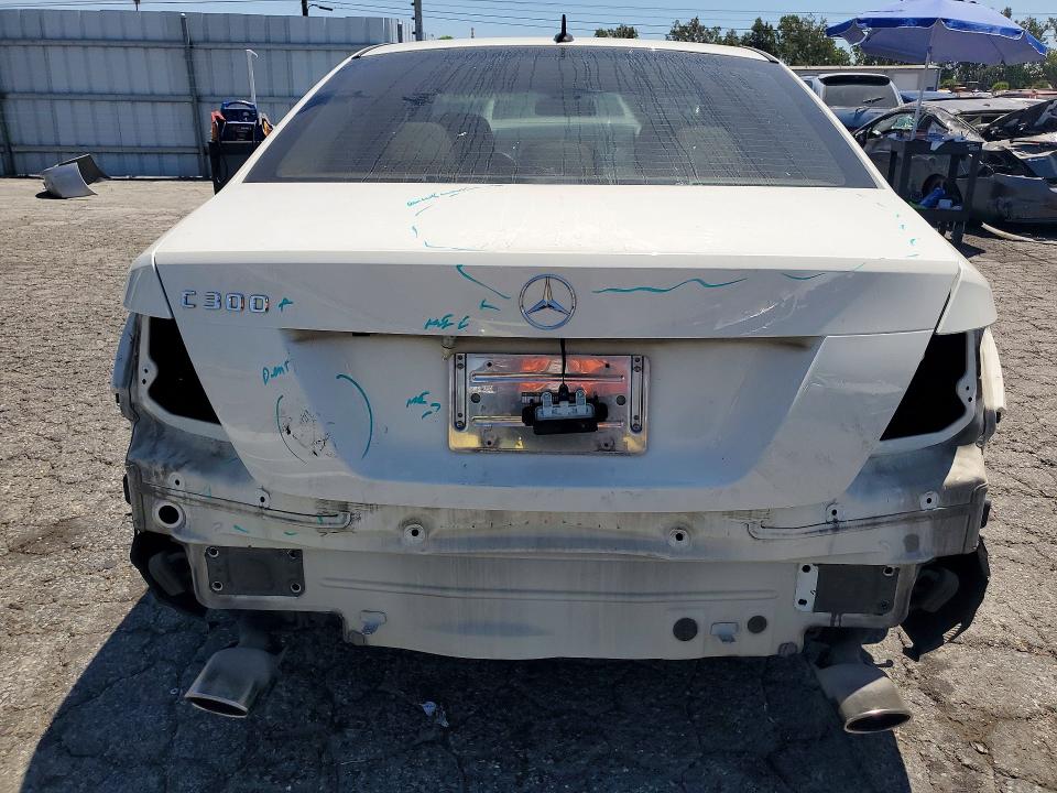 2011 Mercedes-benz C class VIN WDDGF5EB9BA458627 COPART salvage auction — REAR END, CA - SALVAGE CERTIFICATE, sold $1,200 on 2026-07-16 (photo 6)