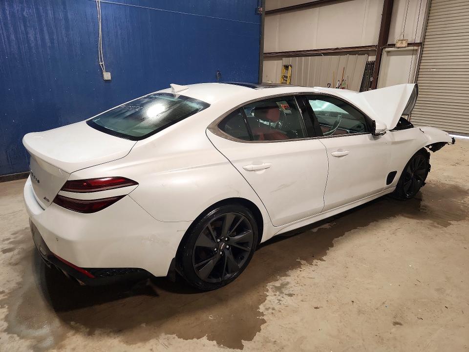 2023 Genesis G70 VIN KMTG34TA0PU112948 COPART salvage auction — FRONT END, TX - CERTIFICATE OF TITLE, sold $2,500 on 2026-07-21 (photo 3)