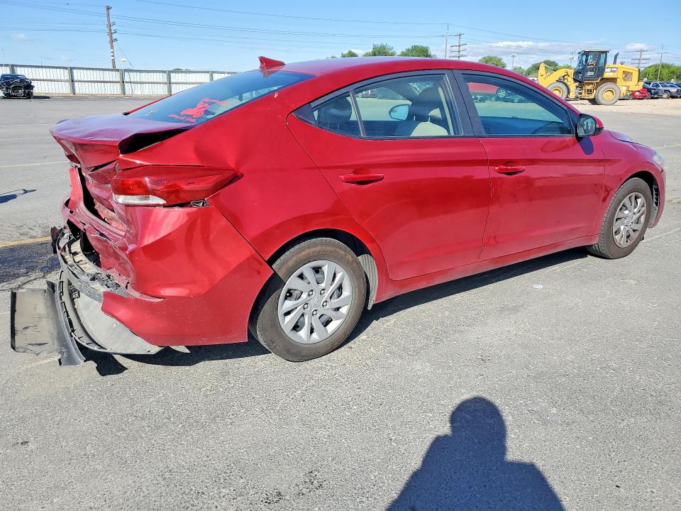 2017 Hyundai Elantra VIN KMHD74LF2HU390362 COPART salvage auction — REAR END, Id - Salvage Certificate Of Title, sold $1,600 on 2026-07-23 (photo 3)