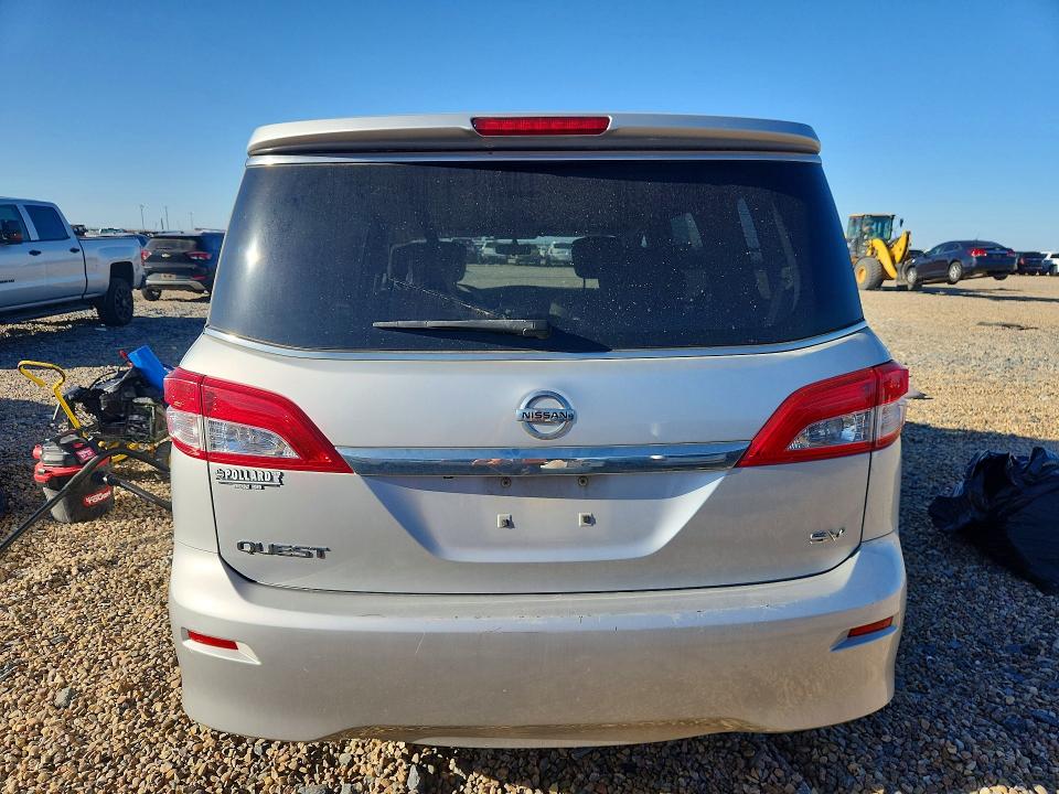 2014 Nissan Quest VIN JN8AE2KP3E9100693 COPART salvage auction — FRONT END, Tx - Salvage Vehicle Title, sold $325 on 2026-07-21 (photo 6)