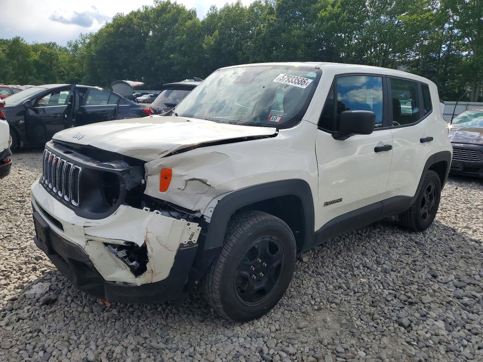 2021 Jeep VIN ZACNJDAB0MPM54577 COPART salvage auction — FRONT END, Ma - Cert Of Title-Salvage, sold $2,700 on 2026-07-06 (photo 1)