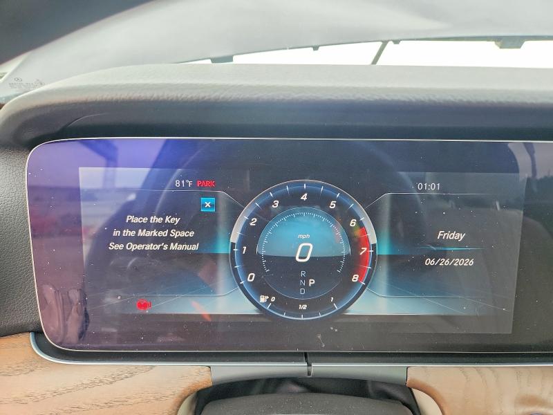 2020 Mercedes-benz E-klasse VIN W1KZF8EBXLA759323 COPART salvage auction — FRONT END, Oh - Cert Of Title-Salvage, sold $5,500 on 2026-07-31 (photo 9)