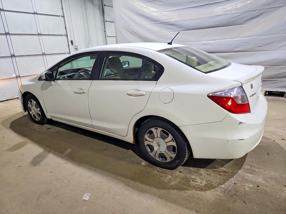 2012 Honda Civic hybrid VIN JHMFB4F23CS011165 COPART salvage auction — FRONT END, Nh - Certificate Of Title, sold $100 on 2026-07-09 (photo 2)