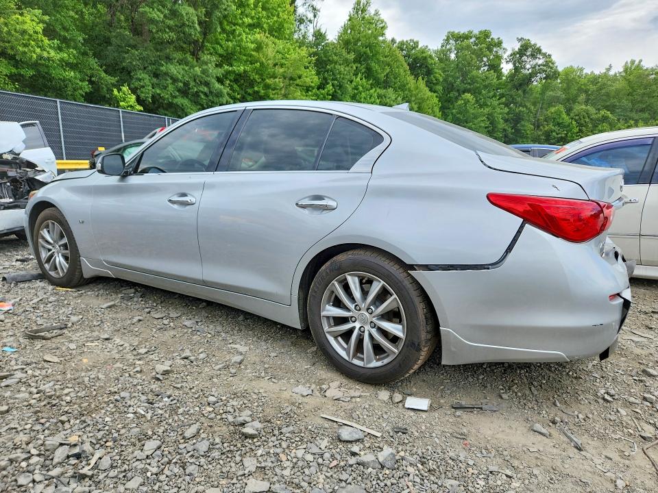 2014 Infiniti Q50 VIN JN1BV7AR9EM702515 COPART salvage auction — REAR END, Md - Parts Only-No Title Letter, sold $1,900 on 2026-07-31 (photo 2)