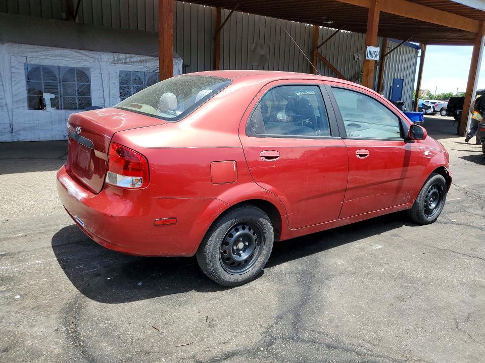 2005 Chevrolet Aveo VIN KL1TD52645B452780 COPART salvage auction — FRONT END, Co - Salvage Title, sold $250 on 2026-07-30 (photo 3)