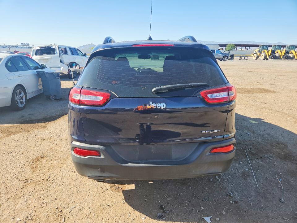 2016 Jeep Cherokee VIN 1C4PJLABXGW126256 COPART salvage auction — NORMAL WEAR, Az - Certificate Of Title, sold $1,300 on 2026-07-10 (photo 6)