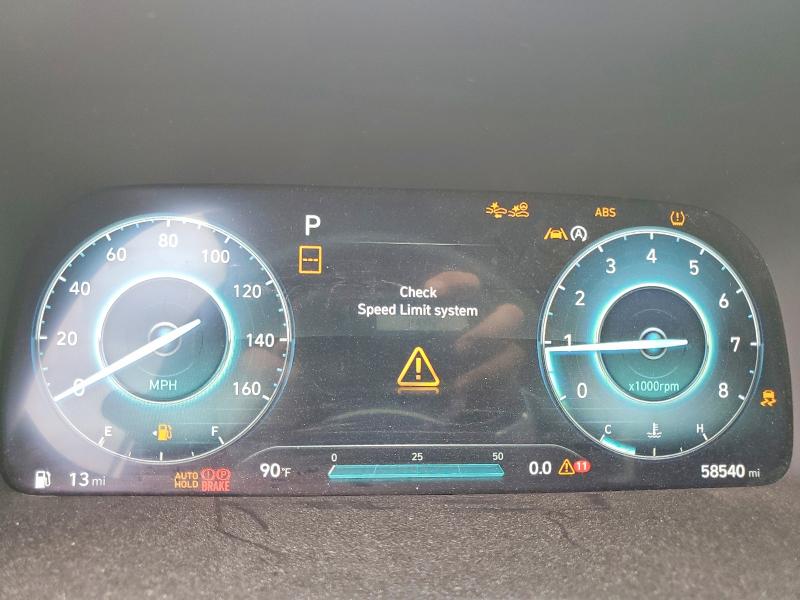 2024 Hyundai Palisade VIN KM8R54GE7RU696861 COPART salvage auction — HAIL, Ok - Cert Of Title-Salvage, sold $15,300 on 2026-07-22 (photo 9)