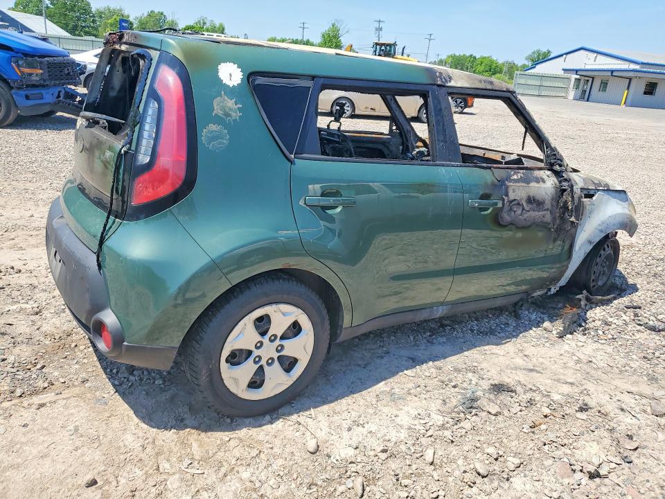2014 Kia Soul VIN KNDJN2A2XE7018280 COPART salvage auction — INTERIOR BURN, Ny - Mv907A-Parts Only, sold $250 on 2026-07-08 (photo 3)