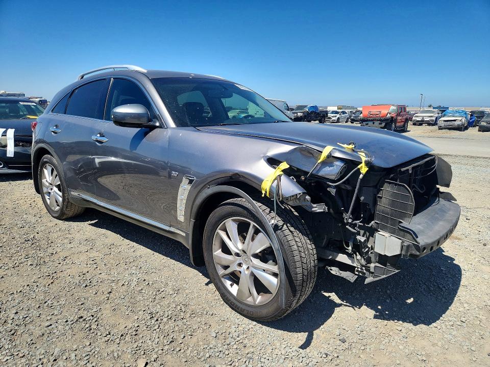 2014 Infiniti Qx70 VIN JN8CS1MU5EM451374 COPART salvage auction — FRONT END, Ca - Salvage Certificate, sold $775 on 2026-07-28 (photo 4)
