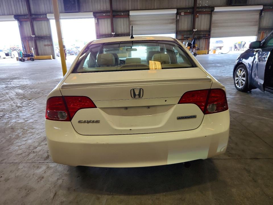 2006 Honda Civic hybrid VIN JHMFA36256S003389 COPART salvage auction — WATER/FLOOD, Fl - Cert Of Title-Flood & Rebuilt, sold $375 on 2026-07-13 (photo 6)