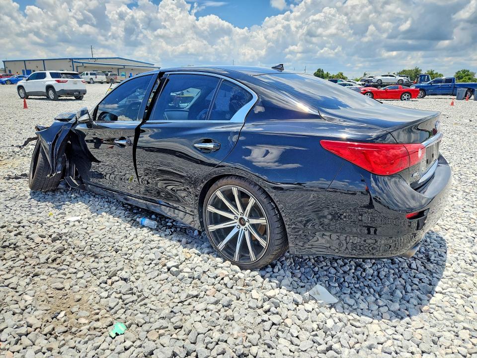 2014 Infiniti Q50 VIN JN1BV7ARXEM681948 COPART salvage auction — FRONT END, Fl - Certificate Of Destruction, sold $450 on 2026-07-14 (photo 2)