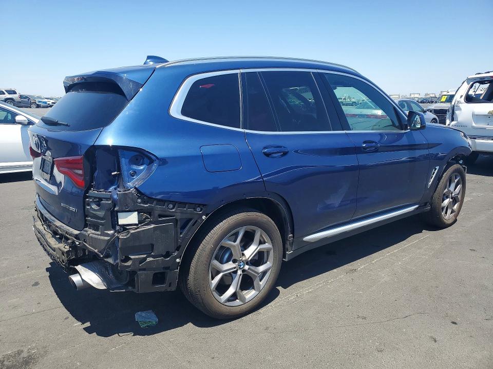 2021 BMW X3 VIN 5UXTY3C00M9G33460 COPART salvage auction — FRONT END, Ca - Salvage Certificate, sold $9,700 on 2026-07-20 (photo 3)