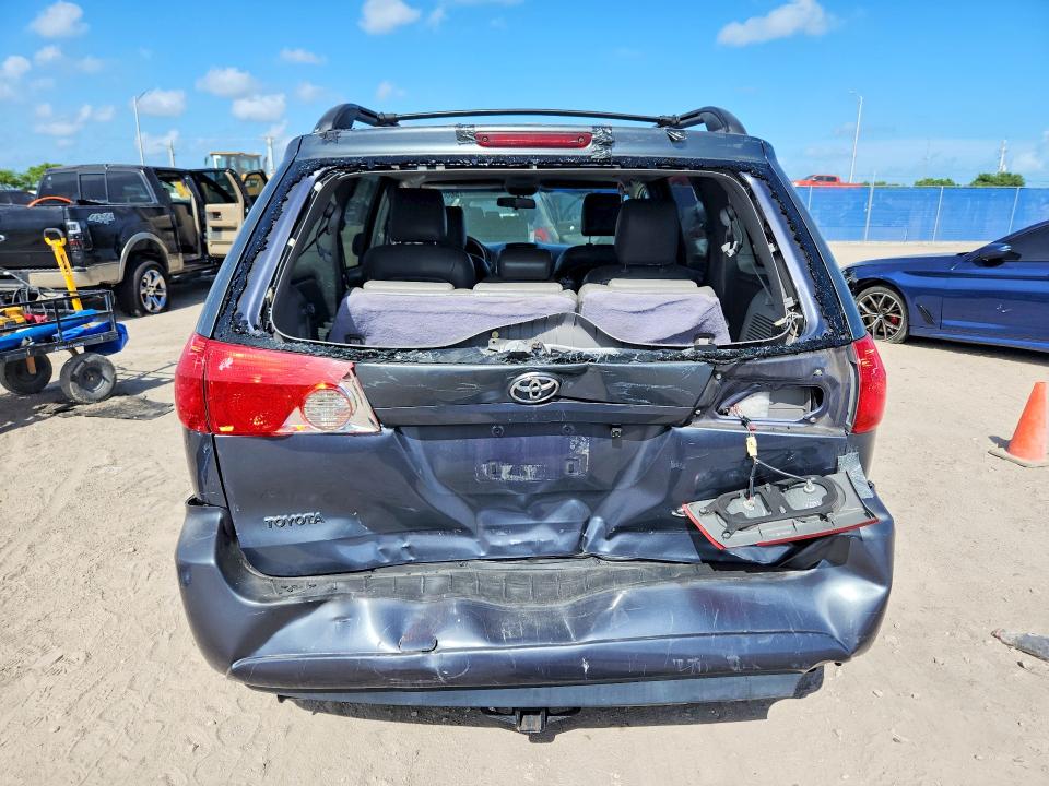 2010 Toyota Sienna VIN 5TDKK4CC6AS296284 COPART salvage auction — REAR END, Fl - Cert Of Title Slvg Rebuildable, sold $700 on 2026-07-15 (photo 6)