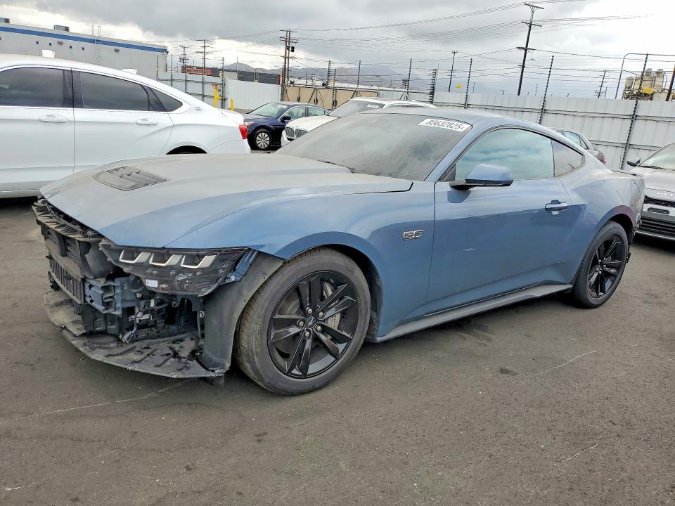 2024 Ford Mustang VIN 1FA6P8CF6R5411557 COPART salvage auction — FRONT END, Ca - Salvage Certificate, sold $16,300 on 2026-07-29 (photo 1)
