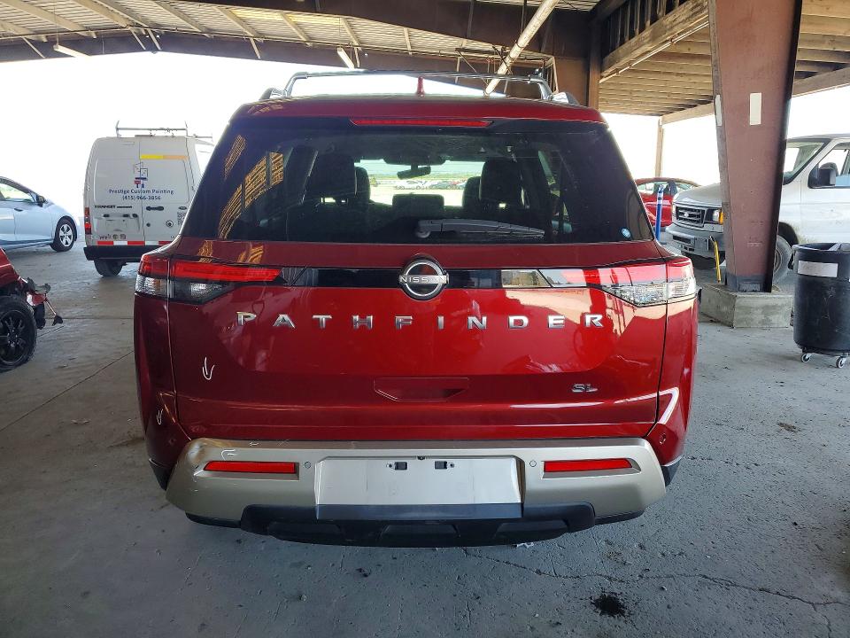 2023 Nissan Pathfinder VIN 5N1DR3CAXPC211790 COPART salvage auction — FRONT END, Ca - Salvage Certificate, sold $6,900 on 2026-07-02 (photo 6)