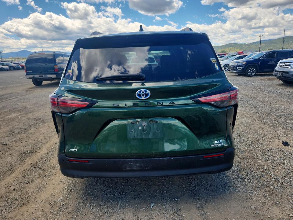 2021 Toyota Sienna VIN 5TDJSKFC8MS026716 COPART salvage auction — FRONT END, Mt - Salvage Certificate Of A Vehic, sold $4,100 on 2026-07-21 (photo 6)