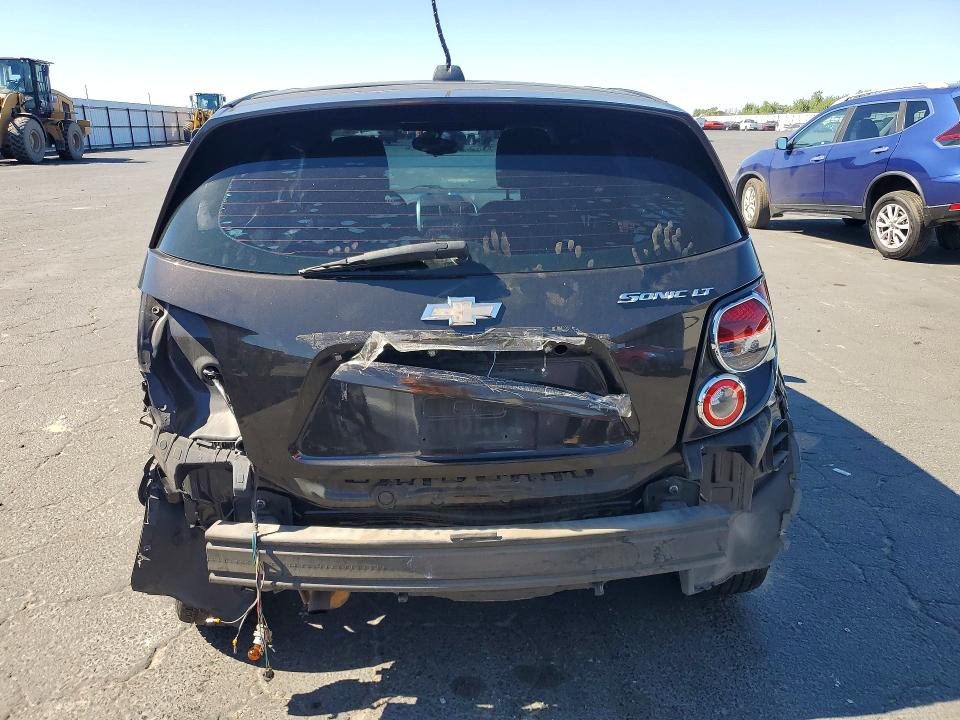 2015 Chevrolet SONIC VIN 1G1JC6SH2F4121639 COPART salvage auction — REAR END, Ca - Salvage Certificate, sold $250 on 2026-07-09 (photo 6)