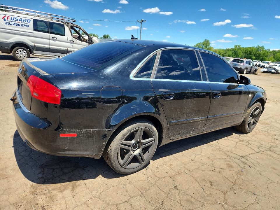 2007 Audi A4 VIN WAUDF78E67A271381 COPART salvage auction — REAR END, Ct - Cert Of Title-Salvage, sold $450 on 2026-07-10 (photo 3)