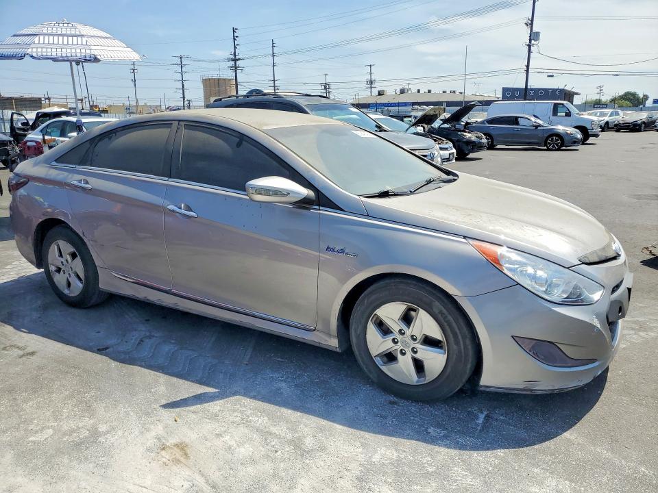 2011 Hyundai Sonata hybrid VIN KMHEC4A41BA006131 COPART salvage auction — SIDE, CA - DIS/DLR/EXP ONLY CLEAN TITLE (P), sold $250 on 2026-07-15 (photo 4)