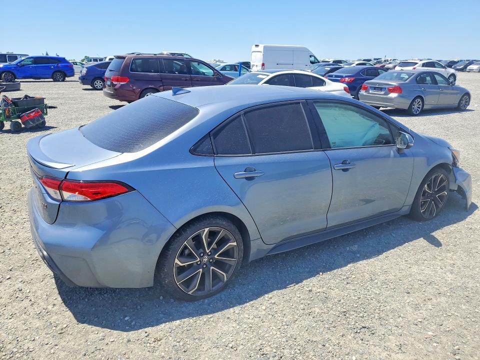 2021 Toyota Corolla VIN JTDP4MCE7MJ058012 COPART salvage auction — FRONT END, Ca - Salvage Certificate, sold $3,700 on 2026-07-14 (photo 3)