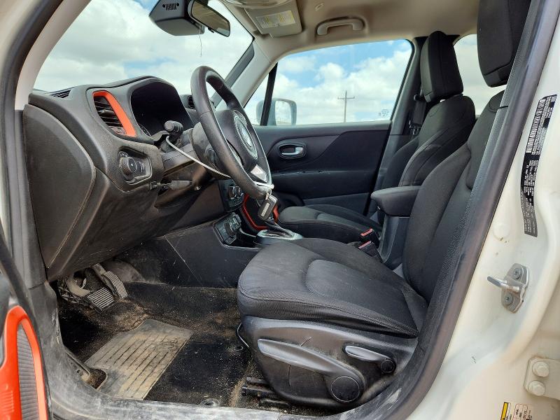 2018 Jeep Renegade VIN ZACCJBAB0JPJ14594 COPART salvage auction — FRONT END, Tx - Salvage Vehicle Title, sold $1,400 on 2026-07-08 (photo 7)