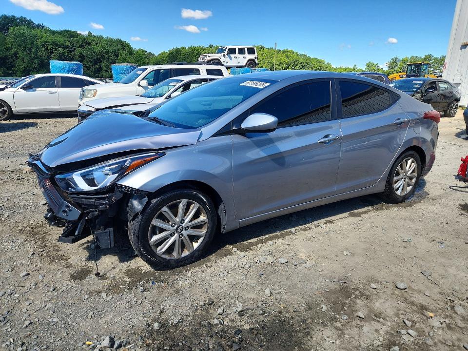 2015 Hyundai Elantra VIN KMHDH4AE9FU413060 COPART salvage auction — FRONT END, Nj - Cert Of Title-Salvage, sold $900 on 2026-07-27 (photo 1)