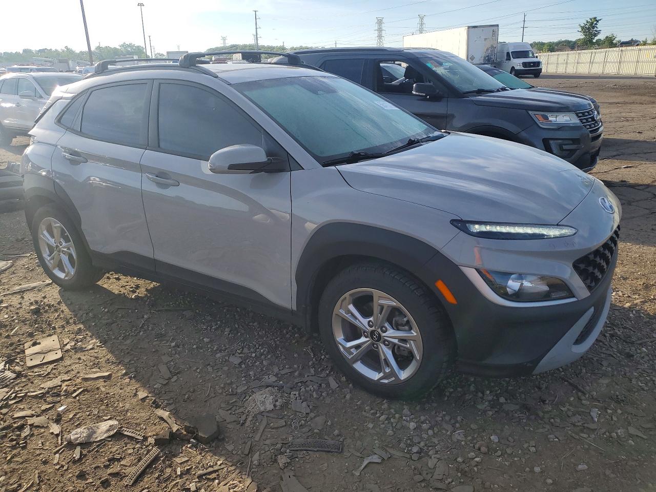 2022 Hyundai Kona VIN KM8K32AB4NU863777 COPART salvage auction — Rear End, St - Salvage Title, sold $5,200 on 2026-07-10 (photo 4)