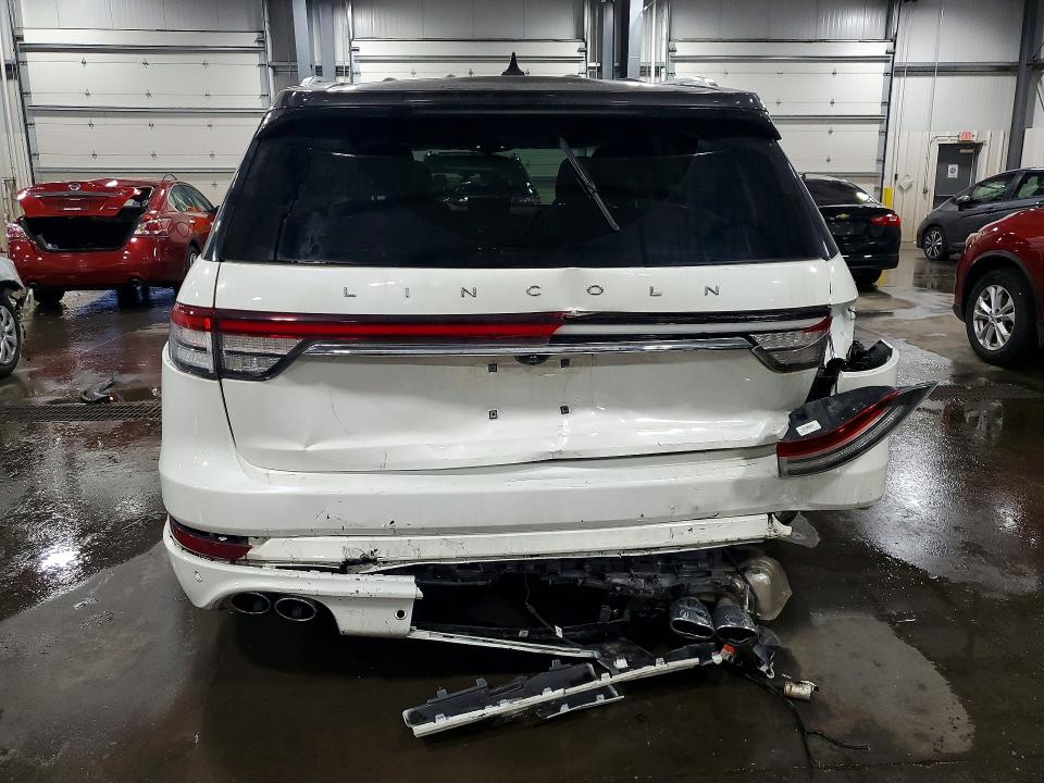 2022 Lincoln Aviator VIN 5LM5J7XC7NGL02792 COPART salvage auction — REAR END, MN - CERT OF TITLE-SALVAGE, sold $7,000 on 2026-07-28 (photo 6)
